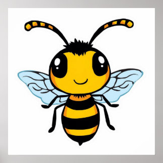 Poster Une abeille souriante
