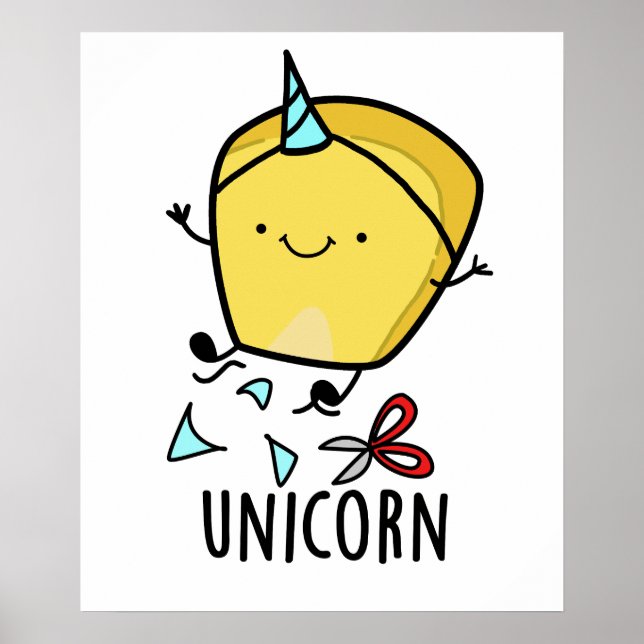 Poster Uni-corn Funny Corn Pun (Frente)