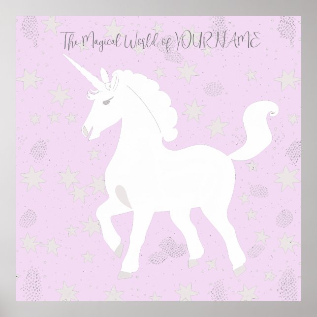 Poster Uni Unicorn. Poster, Wall Art (Frente)