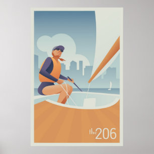 Póster União do lago sailing, Seattle