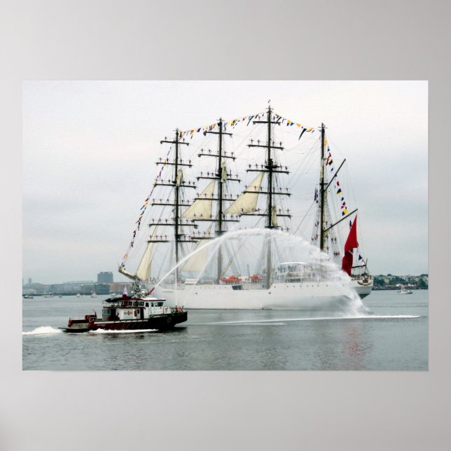 Poster União e barco a incêndio (Frente)