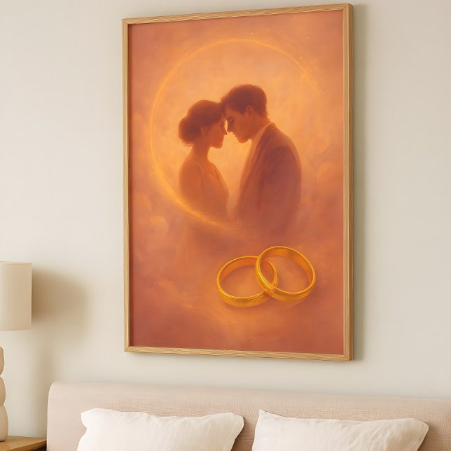Poster União Eterna – Design Abstrato de Romance Cósmico (Criador carregado)