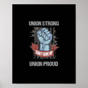 Poster União Forte União Orgulhosa Dia do Trabalho Fu