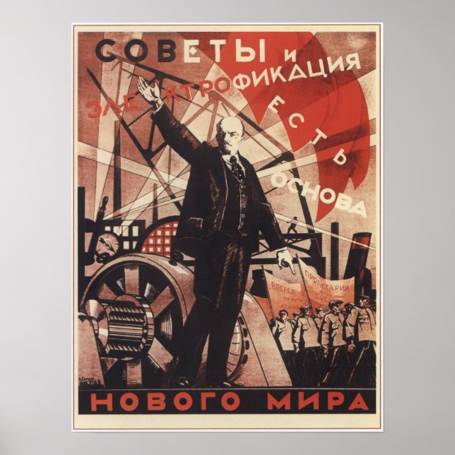 Poster União Soviética URSS 1924 (Frente)