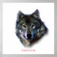 Poster único de Lobo da Liberdade Motivacional Qua