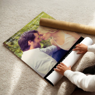 Poster Único Foto de Casamento Preto Salvar a Data do Fil