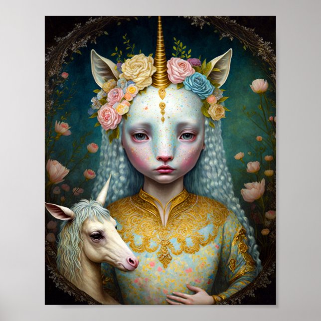 Poster Unicoran Fantasy Art (Frente)