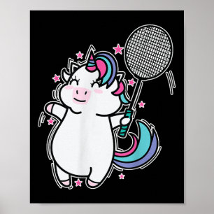 Poster Unicorn Badminton