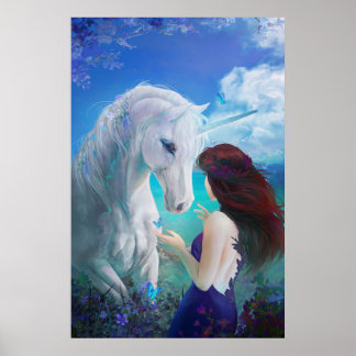Poster Unicorn Fairy Tale Fantasy Art