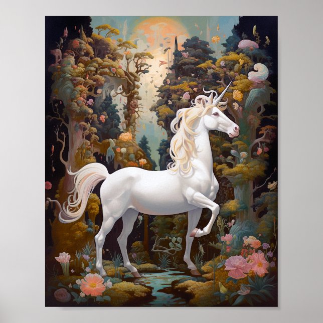 Poster Unicorn Fantasy Art (Frente)
