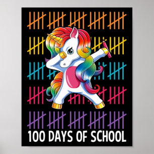 Poster Unicorn Feliz 100 Dias De Presente De Meninas Esco