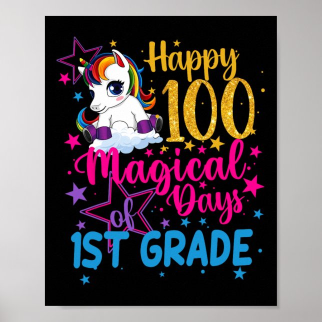 Poster Unicorn Feliz 100 Dias Mágicos De 1rua (Frente)