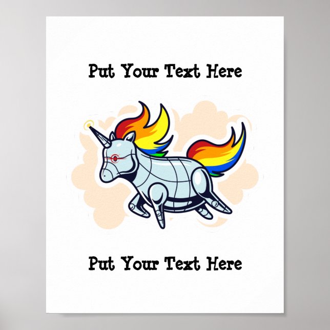 Poster Unicorn Head clipart | Iron Unicorn Clipart (Frente)