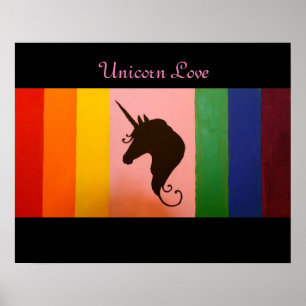 Póster Unicorn love