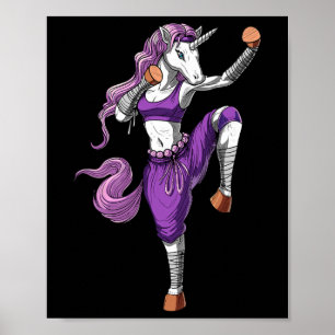 Poster Unicorn Ninja Karatê Kickboxing Muay Thai Artes Ma