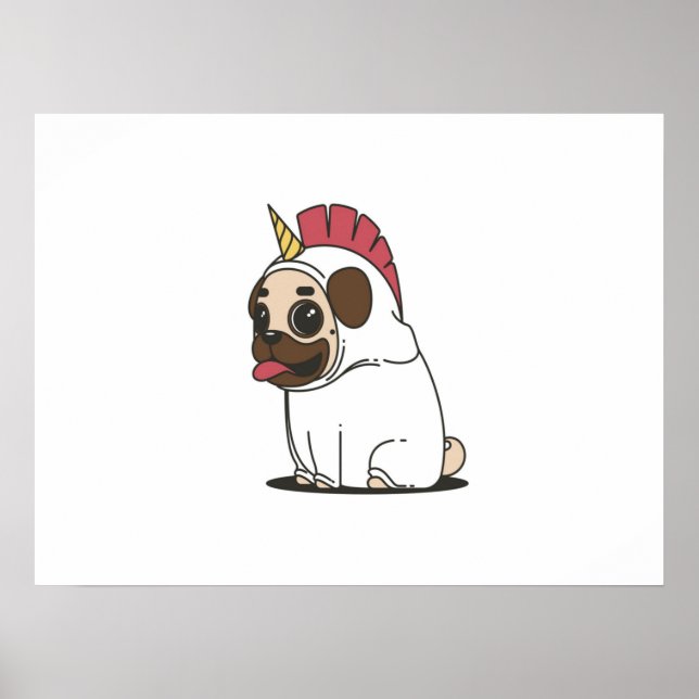 Poster Unicorn Puppy | Presente de Sobrecarga de Cães Cac (Frente)