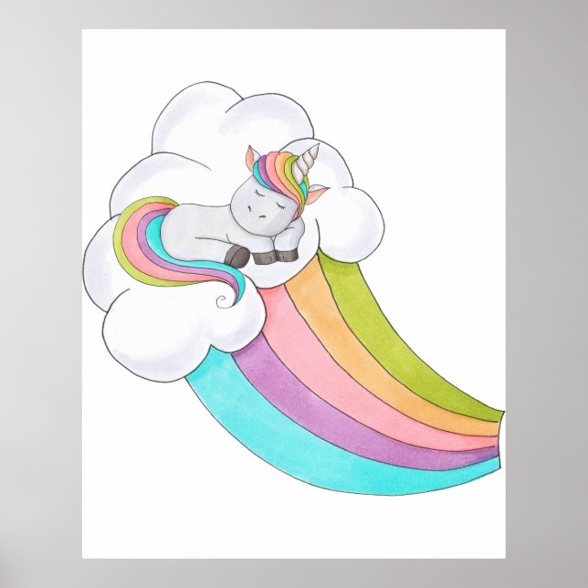 Poster Unicorn Rainbow (Frente)