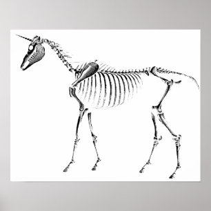 Póster Unicorn Skeleton
