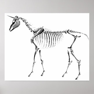 Póster Unicorn Skeleton