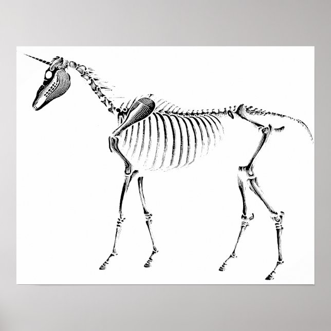 Póster Unicorn Skeleton (Frente)