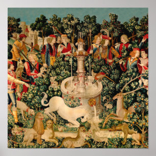 Póster Unicorn Tapestries Encontrou O Mito Da Lenda Da Ar