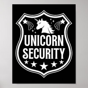 Poster Unicorne Segurança Aniversário Figurino de Hallowe