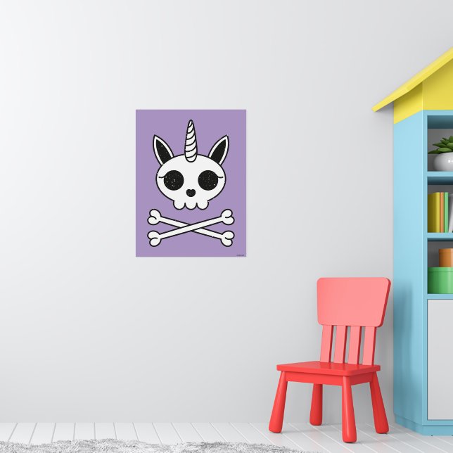 Poster Unicórnio Crânio e Crossbones (Berçário 1)