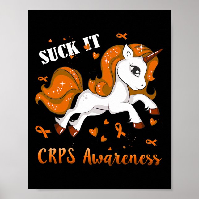 Poster Unicórnio de conscientização da Crps (Frente)