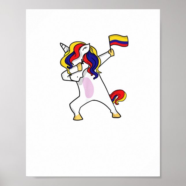 Poster Unicórnio do Futebol Colombiano Design da Camisa d (Frente)