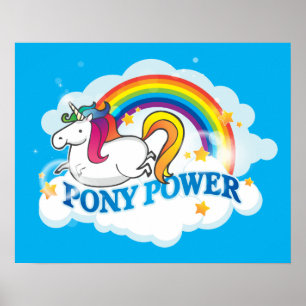 Poster Unicórnio do poder do pônei