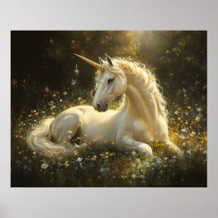 Poster Unicórnio do Prado Dourado
