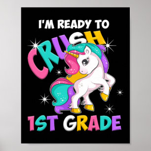 Poster Unicórnio Estou Pronto Para Esmagar Meninas da 1ª