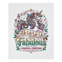 Unicórnio Fa La La La Fabuloso Fundo Branco Fofo