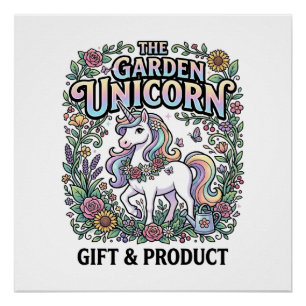 Póster Unicórnio O Unicórnio do Jardim Comercial Desenho