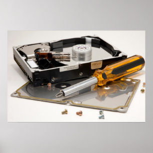 Póster Unidade de duro desmontada