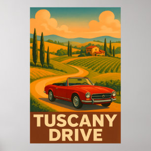 Poster Unidade de Toscana : Viagens vintage de Estilo 197
