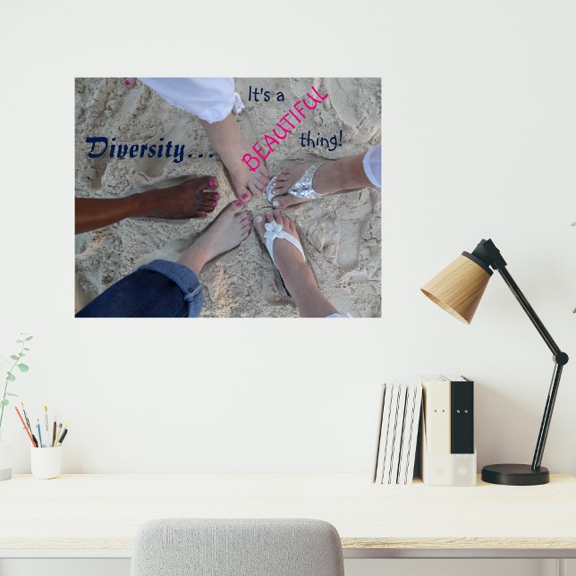 Poster Unidade! Diversidade Étnica Rum Point Ilhas Cayman (Criador carregado)