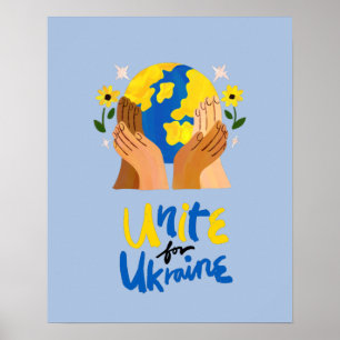 Poster Unidade Global Para A Ucrânia