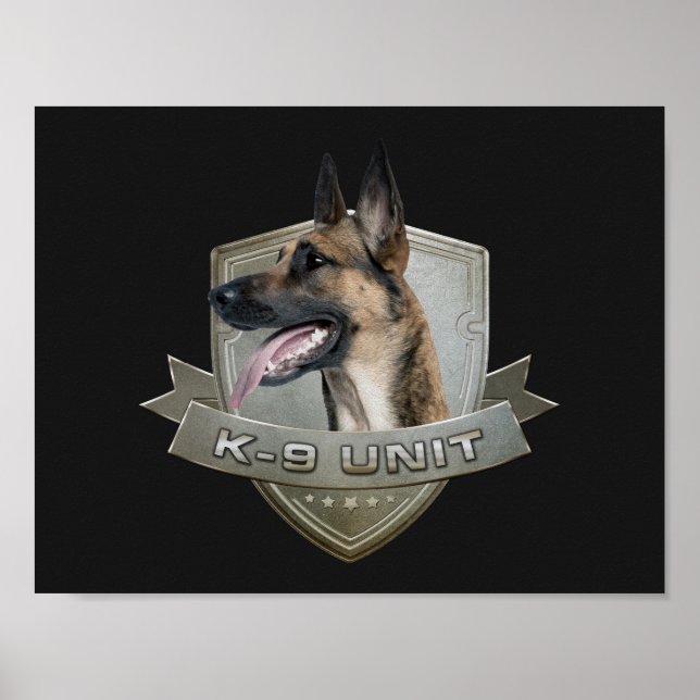 Póster Unidade K9 - Malinois - pastor belga (Frente)