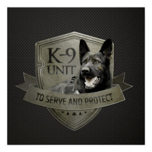 Póster Unidade K-9 - Unidade de Polícia - German shepherd