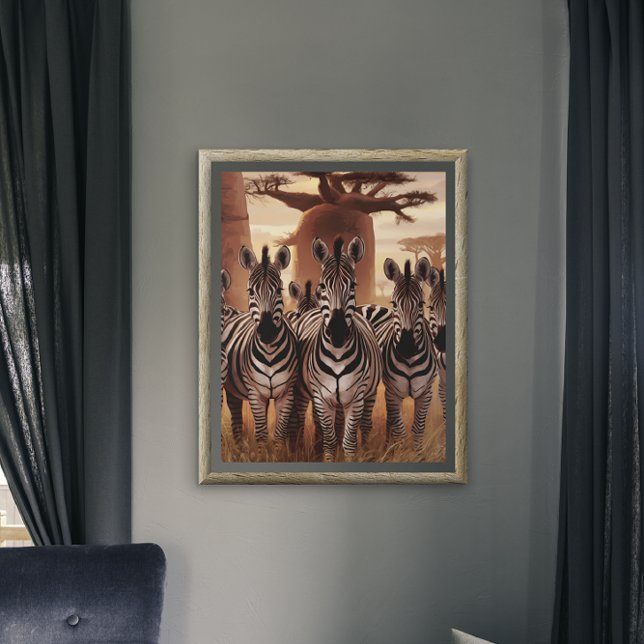 Poster Unidade Listrada: Zebras Unidos (Criador carregado)