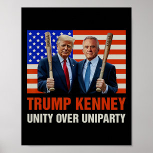 Poster Unidade Trump Kennedy Sobre Uniparty 2025 Eleição