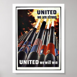 Póster Unido nós somos fortes