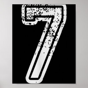 Poster Uniformes de time número 7 sete esportes escolares