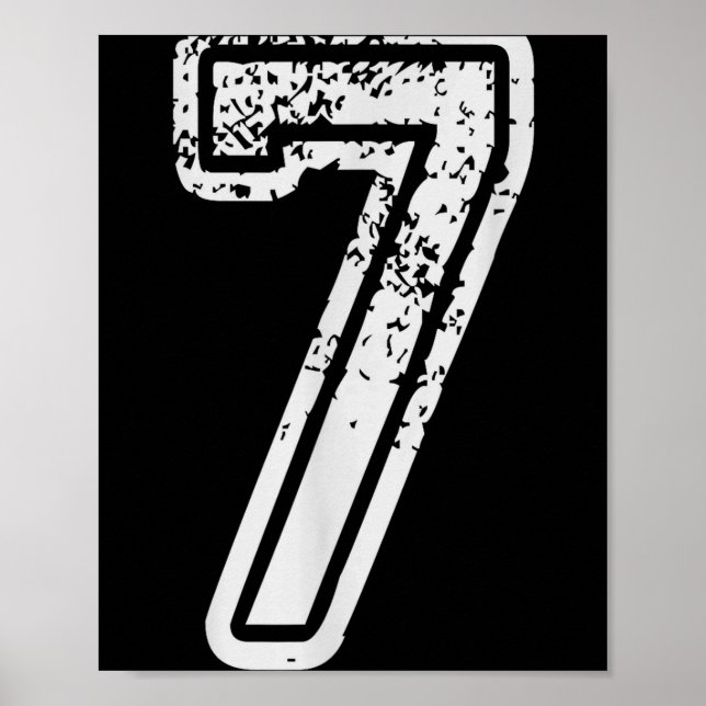 Poster Uniformes de time número 7 sete esportes escolares (Frente)