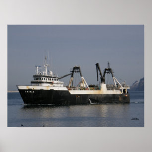 Poster Unimak, embarcação de pesca da traineira de