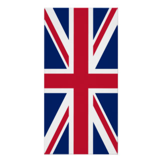 Póster Union Jack Azul Branco e Vermelho