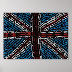 Póster Union Jack dos clipes