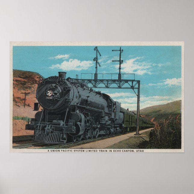 Póster Union Pacific Train, Echo Canyon, Utah (Frente)