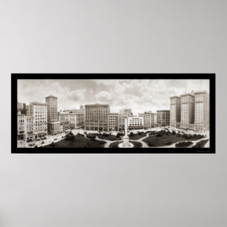 Póster Union Square San Francisco CA Foto 1910